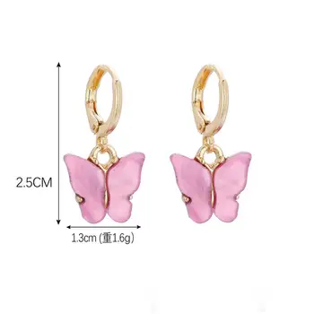 Nové Trendy dámske koktail party náušnice roztomilý motýľ náušnice street style kórejský módne šperky darček