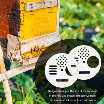 10pcs Beehives Včelí Úľ Nuc Box Dvere Klietky Kolo Nehrdzavejúcej Ocele Úľa Otvor Vstup Disk Hniezdo Dvere Otvor Včelárske Náradie Dodávky