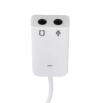 USB, Jack 3,5 mm Slúchadlá Zvuková Karta, USB 2.0 Zvuková Karta Virtual 7.1 3D Externý USB Audio Adaptér pre Notebook PC Prenosný počítač