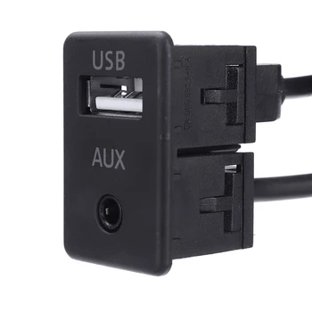 1pc 1m Čierne Auto, Loď AUX, USB Panel USB/AUX Switch kábel Kábel Adaptéra Pre Toyota Auto Truck Diely