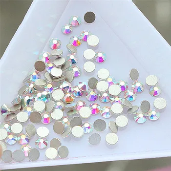 1 Taška DIY 3D Super lesk kamienkami Crystal Non rýchlu Opravu FlatBack Sklo Nail Art Kamienky na Nechty, Ozdoby 6 Štýlov
