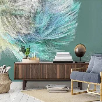 Milofi prispôsobené veľké tapety nástenná maľba moderný minimalistický abstraktné farebné vlny line pozadí steny dekoratívne maľby