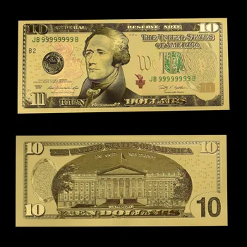 USD Zlatej Fólie Bankovka s Zobrazovanie Stáť 100 50 20 10 5 2 1 Dolár Falošné Peniaze Na Zbierku