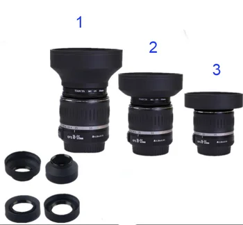 72 mm 3-stupňový Skladacie 3 in1 Gumy clona pre Canon Nikon Pentax Fotoaparát 72 mm Široký Uhol