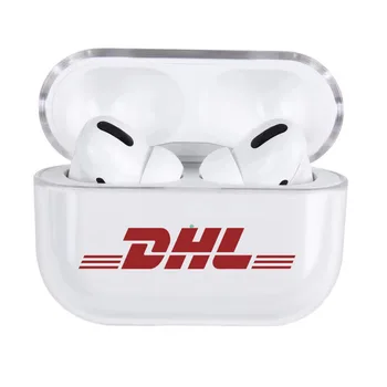 Móda Zábavné DHL čiarový Kód Pre Airpods Prípade roztomilé Priehľadné Bluetooth Slúchadlo ochranné puzdro Pre Vzduch struky 2/3 Pro prípade pevného