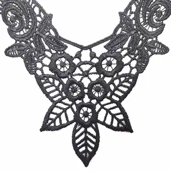 Luxusné duté kvetinové výšivky DIY čipky golier Textílie na Šitie, na páse s nástrojmi výbava Nášivka výstrihu plavidlá šaty handričkou Svadobné textilné