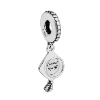 Pôvodné 925 Sterling Silver Šperky Štúdia Klobúk Ženy zobrazili kľúčové tlačidlá pre Hada Reťazca Náramky DIY Charms Striebro 925 Šperky Robiť