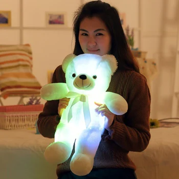 Vysoko LED Medveď Plyšové Hračky Plyšové zvieratko Svetlo Žiariace Hračka pre Deti, Dospelých LG66