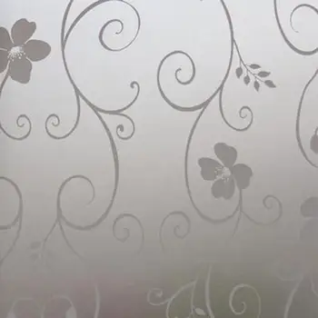 Kvety Matné Okno Matné 45x100cm Sklo Windowsticker Dekoratívne Film Nálepky Kvetinový Slivka Kvet Nástroj ochrany Osobných údajov Kryt