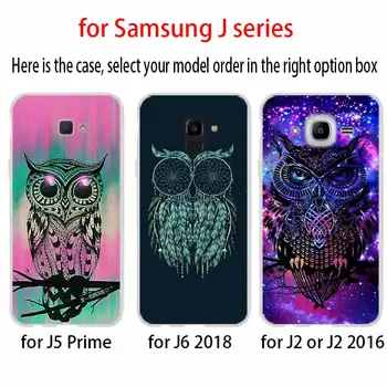 Telefón puzdro pre Samsung Galaxy J6 J4 Plus J8 J3 J7 2018 J5 J3 j7 2017 2016 j6 Prime J610 Kryt farebné najlepší sovy sova