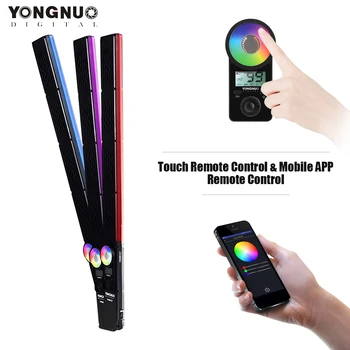YONGNUO YN360 III YN360III Ručné LED Video Svetlo Dotknite Nastavenie Bi-color 3200k na 5500k RGB Teplota Farby s Diaľkovým