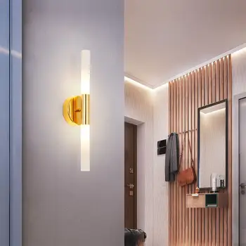 Moderné kovové trubice, rúry až dole LED nástenné svietidlo svetlo sconce Spálňa foyer umyváreň obývacia izba, wc, kúpeľňa nástenné svietidlo LED lampa