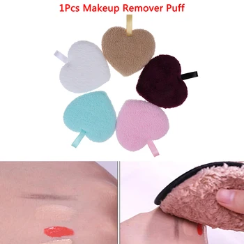 5 Farby V Tvare Srdca Make-Up Remover Lístkového Opakovane Tvár Pracie Bavlnené Látky Podložky Čistenie Uterák