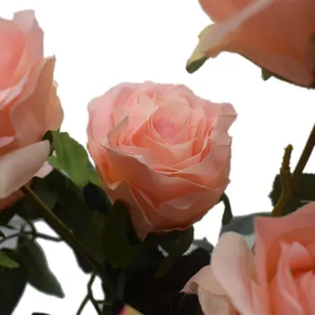 10 Hláv Umelého Hodvábu Francúzsky Ruže Kvetinový Kytice Falošné Kvet Usporiadať Tabuľku Daisy Svadobné Kvety Decor Strany Príslušenstvo Flores