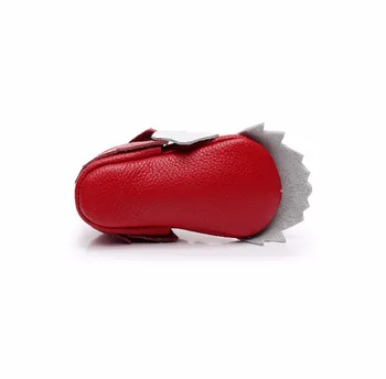 2020 Santa Claus štýl Vianočný darček originálne kožené dieťa moccasin topánky batoľa detská obuv novorodenca Prvého Walker mäkké jediným