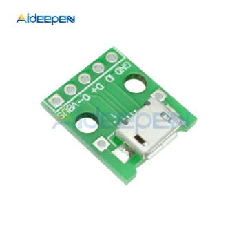 20pcs MICRO USB na DIP Adaptér 5pin Samica Konektor B Typu PCB Konvertor