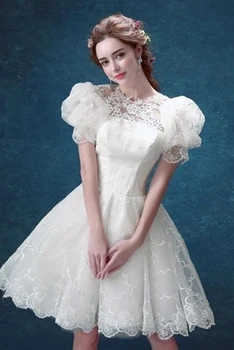 Krásne krátke lolita alice cosplay bublina rukáv plesové šaty, stredoveké šaty Renesancie šaty kráľovná Viktoriánskej šaty/Belle Loptu