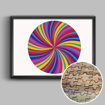 Obrazová skladačka, 500 Ks Farba Kolo Puzzle pre Dospelých, Mladistvých Dekompresný Puzzle