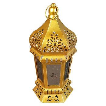 LED Svetlá Festival Lantern Eid Mubarak Ramadánu Dekor Lampa pre Domáce Islamskej