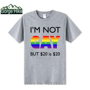 Letné Nové Nie som Gay, Ale $20 $20 Zábavné Urážlivý Humor Bachelor Party Ženícha T-Shirt Letné Krátke Sleev Bavlnené tričká topy