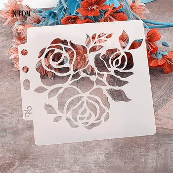 Kvet plastové formy štít DIY tortu zápisník blany duté Zdobením tlač čipky pravítko Valentína