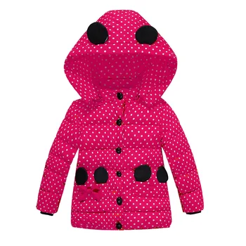 2018 zimné detské bavlnené čalúnená dievčatá luk kabát kvalitné detské oblečenie dievčatá oblečenie 2-4Y