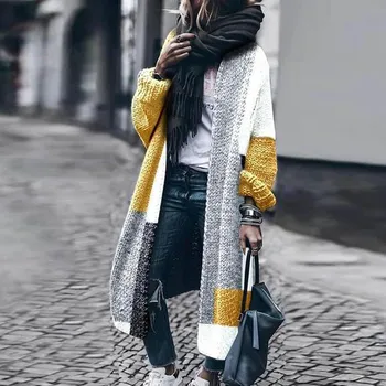 2020 Módne kórejských žien zimný kabát vlna cardigan farbou bat bunda, sveter dlhé voľné hrubý kabát neurčená