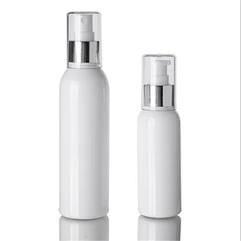 100 ml Biele Plastové PET Fľaše Prenosné Postrekovače Parfum Emulzie Naplniteľné Fľaše Rozprašovač Sub-fľaša Cestovné Kozmetické Kontajner
