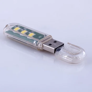Prenosný Mini USB 3LED čítanie Knihy svetlá 420MA 2.3 W 5V Camping Žiarovka Pre PC, Notebooky Čítanie Nočné svetlo Núdzového Atmosféru Svetla