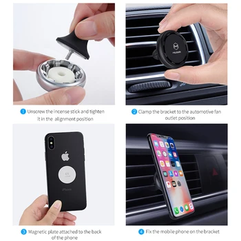 Mcdodo Magnetické Auto Držiaka Telefónu, Pre iPhone X Samsung S9 Xiao Auto Vôňa Magnetický Držiak Air Vent Aromaterapia Držiak do Vozidla
