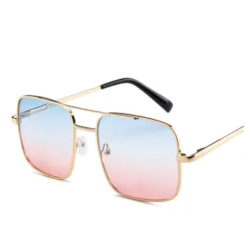 Unisex veľké námestie slnečné okuliare ženy muži 2019 trendov produkty transparentné dámske slnečné okuliare moda oculos de sol masculino
