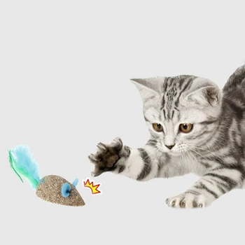 1pcs Mačka Nip Hračky Mäkké Perie Cat Hračka Loptu Spracováva Interaktívne Mačiatko Hračky 2Styles