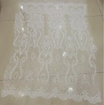 2017 PURPLE Flitrami francúzsky Čistý Čipky Textílie s Oka handričkou,Vysoká Kvalita Afriky Tylu Textílie s Nigérijský Flitrami na Svadbu
