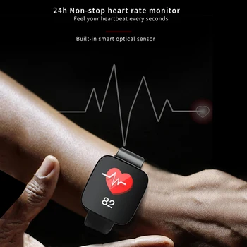 Full Screen Dotknite sa položky Inteligentný Náramok EKG Smart Hodinky Srdcového tepu Nepremokavé Mužov Platby Fitness Tracker Športové Náramok