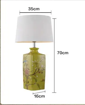 Tradičné Vinobranie Čínsky Keramická stolná Lampa E27 Elegantné Stolové Osvetlenie pre Spálne