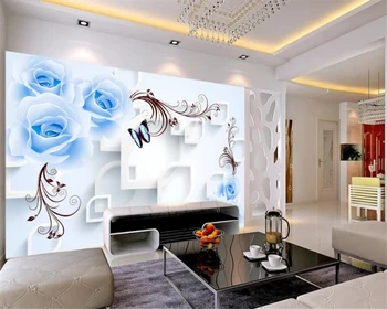 Beibehang Vlastnú tapetu 3d photo nástenná maľba modrá enchantress rose viniča 3D stereo TV joj stene obývacej izby, spálne, tapety