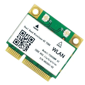 WiFi Karta 7265AC 7265HMW 1200Mbps Mini PCI-E Bluetooth 4.2 2.4 G+5G Dual Band pre Win7 Win Win 8 10