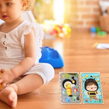 Deti 3D Inteligencie Hračky Drevené Cartoon Zvierat/Doprava obrazová Skladačka Cartoon Zvieratá, Dopravné Vzdelávacie Hračka pre Rodič-dieťa