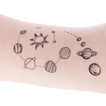 5 ks Planéta Mesiac Dočasné Tetovanie Nálepky Nepremokavé Tetovanie Body Art Rameno Falošné Tetovanie Papier