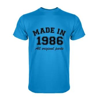 Všetky originálne diely vyrobené v roku 1986 pánske T-shirt bavlny O golier Nové T-shirt pánske Krátke rukávy pánske Letné T-shirt pánske, aby