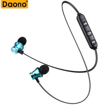 DAONO Kovové Športové Bluetooth Slúchadlá SweatProof Slúchadlá Magnetické Slúchadlo Bezdrôtové Stereo Headset pre Mobilný Telefón