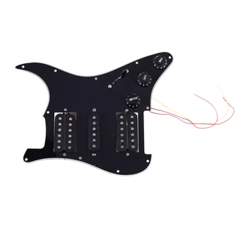 Naložené Prewired Elektrická Gitara Pickguard 11 Otvor Hsh Snímače Pre Káblové Single-Coil Humbucker Snímače net