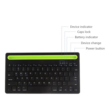 Bezdrôtovú Klávesnicu Počítača Mini Ultra Slim BT Klávesnicu, Nabíjateľná PC Office Keybord Pre iPad Apple IOS Systém Android