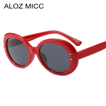 ALOZ MICC Vintage Oválne slnečné Okuliare Ženy, Mužov Značky Dizajnér Retro Cat Eye dámske Slnečné okuliare 2018 Módne Oculos UV400 Q556