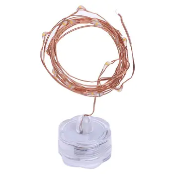5 ks Batérie Prevádzkované Ponorné kvetinový Led lampa 2m 20LED Nepremokavé Drôt String tealight Vianoce, Vianoce Svadba váza DIY dekor