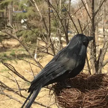 Blackbird Raven Prop Umelé Vrana Výzdoba Pre Halloween Zobrazenie Udalosti Strany Bar Dekorácie Dodávky Darček