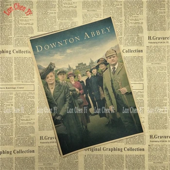 Downton Abbey Vintage Plagáty Pre Domáce Bar Obývacia Dekor Kraft Papier Vysokej Kvality Plagát na stenu-Nálepky