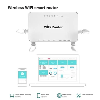 300Mbps Wireless WiFi Router 5Ports 2.4 Ghz, s 4 Externé Antény 802.11 G OpenWRT/Omni II Prístupu -UK Plug