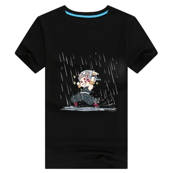 Čierne tričko Anime Kimetsu č Yaiba Tričko Démon Vrah Úlohu Kamado Nezuko T-tričko Unisex Lete Bežné Tlač Tee