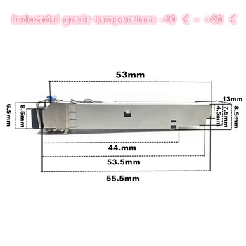 LC optický SFP modul pre Priemyselné použitie -40 až+80 Celzia 1.25G20/40/80KM 1310/1490/1550nm Single-SFP kompatibilný optický modul